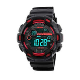 SKMEI Multiple Time Zone Digital Watch - Black / Red