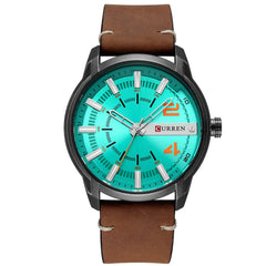 Curren Casual Watch For Men Analog Leather - 8306 - Brown