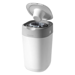 Tommee Tippee Twist and Click Advanced Nappy Bin, Eco-Friendlier System, Includes 1x Refill Cassette with Sustainably Sourced Antibacterial GREENFILM, White