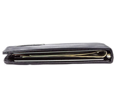 Big Skinny Men's Acrobat Money Clip Slim Wallet, Holds Up to 20 Cards - Black