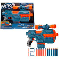 Nerf Elite 2.0 Phoenix Cs 6 Motorized Blaster, 12 Official Nerf Darts, 6 Dart Clip, Scope, Tactical Rails, Barrel And Stock Attachment Points