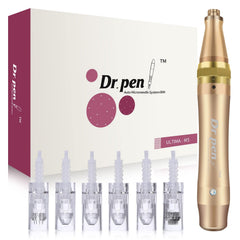 GOZYE Dr pen Professional Ultima Derma Pen,Rechargeable Micro Nano Needling Professional Derma Pen Microneedle Machine with 6 Sets of Replacement Cartidge.
