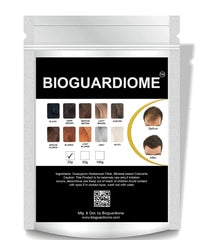 Bioguardiome Hair Building Fiber Refill Bag (Black), Powder Based fibers | Natural Hair Thickening Fibre for Thin Hair Men & Women | Cover bald spot, 25gm (Pack of 1)