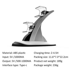SKEIDO Controller Charger Dock for PS5 Dual Charging Stand Station Cradle Compatible with Sony Playstation 5 PS5 Controller Gamepad Joystick