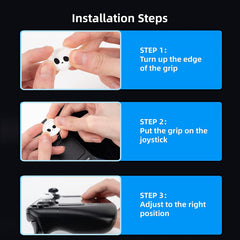 GeekShare Cute Halloween Silicone Skull game console Thumb Grip Caps, Joystick Cover Compatible with Steam Deck Only,4PCS (White & Black)