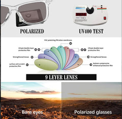 KANASTAL Polarized Sunglasses for Women, Classic Square Mens Sun Glasses, Lightweight Shades for Womens Outdoor 100% UV400 Protection Driving Fishing Golf Outdoor Activities