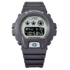 G-Shock Casio DW6900HD-8DR 6900 Series Luminescent Hidden Glow Digital Resin Strap Men's Watch, Grey/White