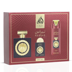 Lattafa Pride Nebras 3-Piece Luxury Perfume Gift Set for Women & Men