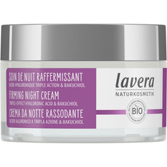 Lavera Firming Night Cream - with triple-effect hyaluronic acid & bakuchiol - Anti-Aging effect - Visibly firming and moisturising β natural cosmetics - vegan - organic (1 x 50 ml)