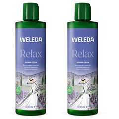 WELEDA Bio Relax XL Vegan Shower Gel - Natural Cosmetics Aroma Shower for Women and Men with Lavender/Bergamot Fragrance - Natural Skin Care Shower Soap for Face and Body Cleansing (1 x 400 ml)