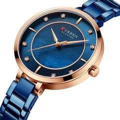 CURREN 9051 Women Newest Quartz Watches Stainless Steel Dress Bracelet Ladies Watch