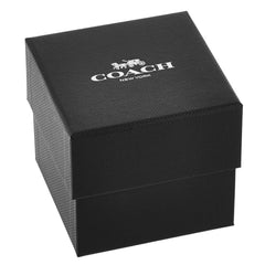 COACH WOMEN'S SILVER WHITE DIAL IONIC PLATED CARNATION GOLD STEEL BRACELET WATCH - 14504331