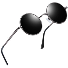 Joopin Round Polarized Sunglasses for Men Women, UV Protection Sun Glasses Small Circle Hippie Lennon Shades Sunglasses