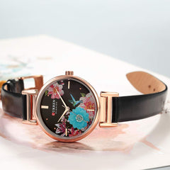 CURREN 9053 Woman Watch Woman Sport Watch Woman Waterproof Watch Woman Outdoor Watch Woman Wristwatch Watch Woman Watch Woman Quartz Watch Business Watch Female Watch - Black