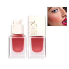 DEROL Blush Silky Cream Liquid For Cheeks Face Palette Bronzer Highlighter Shape Contour Stick Moisturizing And Breathable Matte Finish Long-wearing Waterproof Women (Love Me 06#), Pack Of 1, 1 g