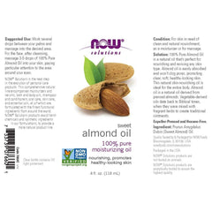 Now Solutions Sweet Almond Moisturizing Oil - 118 ml