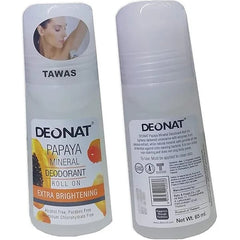 Deonat Papaya Mineral Deodorant Roll on, 65ml