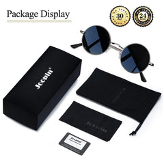 Joopin Round Polarized Sunglasses for Men Women, UV Protection Sun Glasses Small Circle Hippie Lennon Shades Sunglasses