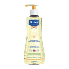 Mustela Baby Cleansing Oil - Baby Oil with Natural Avocado, Cold Cream, Beeswax, and Shea Butter - 500ml