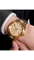 GUESS BR GLD CS W/BR GLD TR W/P GLD CHAMFER/SUN CHAMP MF DL/BR/P GLD BRCT