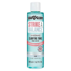 Soap & Glory Strike A Balance Niacinamide Clarifying Tonic, Facial Toner for Rebalanced & Refreshed Skin - 5% Niacinamide Toner with Cimicifuga Root - Exfoliating Face Toner - 200ml
