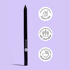 SUGAR Cosmetics Eyes Eyes Baby Gel Eyeliner | 16 Hrs Long wear Creamy Matte Finish | Smudgeproof & Transferproof | Intense Black Pigment Formula | 0.6 g - 01 Esmeralda