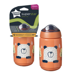 Tommee Tippee Sippee Trainer Cup Sippy Bottle For Toddlers, Leakproof 390ml, 12M+, Orange