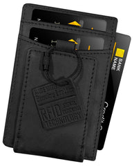 Fidelo Bifold Leather Minimalist Wallet β RFID Slim Wallet for Men with Money Clip, Maverick "Black" Crazy Horse, One Size, Minimalist