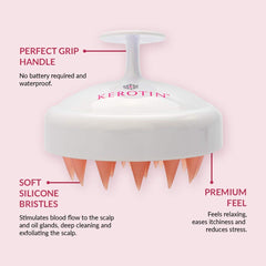 K Kerotin Scalp Massager Stimulates The Scalp, Promotes Hair Growth, Improves Circulation, and Reduces Stress