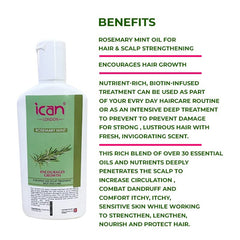 ican London Rosemary Mint Scalp & Hair Treatment Oil For Faster Hair Growth 100ml