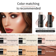 NIKITA.VIVI - Shimmer Stick Makeup Highlighter | Shimmer Cream Powder, Lasting Glow Finish Foundation Stick | Highlighter & Bronzer Pen, Face Brightens & Shades Pencil | Face Series | 6g (#04)