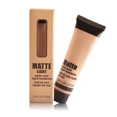 Smooth Makeup Base Face Liquid Foundation, Matte Wear Concealer Sun Protection Cream, Full Coverage Foundation (#6)
