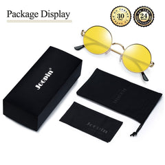 Joopin Round Polarized Sunglasses for Men Women, UV Protection Sun Glasses Small Circle Hippie Lennon Shades Sunglasses