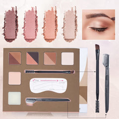 NALACAL Brow Contour Kit, Eyebrow Makeup Palette Set 6 Eyebrow Powders10 Eyebrow Stencils Highlighter Cream Concealer Double-Ended Brow Brush Eyebrow Trimmer Eye Brow Wax Gifts