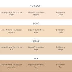 INIKA Organic Foundation Trial Set, Natural Mineral essentials kit, Vegan, Cruelty-Free, Paraben-Free, Rich in Antioxidants and Essential Fatty Acids, Comes in Sustainable Packaging - Very Light