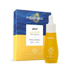 Aqualogica Glow+ Concentrate Vitamin C Face Serum, 1.01 Fl Oz (30ml) | With Vitamin C & Papaya | Organic, Pure, Natural Face Serum Moisturizer for Oily & Dry Skin | for Men & Women