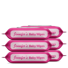 Jennifer's Baby Wipes 80's (Pack of 4 + 2 Free) - Ultra Soft, Alcohol-Free, Extra Gentle, Aloe Vera Gel, Vitamin E, and Safe for Delicate Skin 480 Wipes