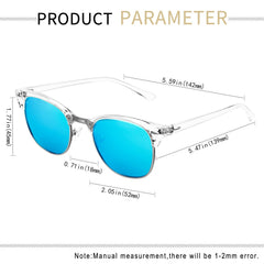 KANASTAL Polarized Horn Rimmed Sunglasses for Men and Women, Classic Half Frame Sun Glasses, Semi Rimless Shades for Womens 100% UV400 Protection Driving