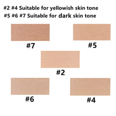 Smooth Makeup Base Face Liquid Foundation, Matte Wear Concealer Sun Protection Cream, Full Coverage Foundation (#6)