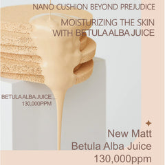 MIBA Nano Fit Proof Cushion. Extreme Thin Cover Layer. 12H Power Long Lasting Cover.Air-Wear Breathing Base.VEGAN. 20g / 0.7 oz (N21 Light Beige)