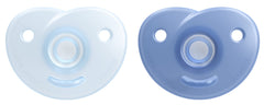 AVENT Philips Soothie Heart Pacifier 3-18m, Blue/Light Blue, 2 Pack, SCF099/11