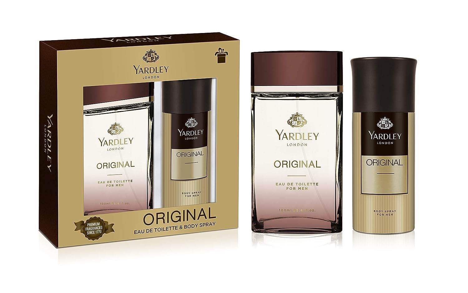 Yardley London Original Perfumed Gift Set, Fresh Fragrance For