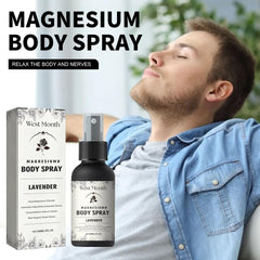MIMI & BEIBEI Body Oil Spray 60ML, Organic & Natural Magnesium Oil for Better Sleep with Lavender, Relief & Relaxation, Relieve Muscle Tension, Magnesium Spray for Body Hands & Feet