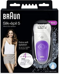Braun Silk-epil 5 5-541 Wet & Dry Epilator With 4 Extras - International Version