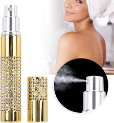 Metal Perfume Bottle, Lightweight Good Sealing Effect Refillable Spray Dispenser, for Makeup Lovers Professional Makeup Artist(AB048G gold)