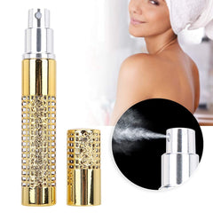 Metal Perfume Bottle, Lightweight Good Sealing Effect Refillable Spray Dispenser, for Makeup Lovers Professional Makeup Artist(AB048G gold)