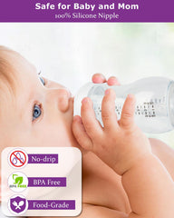 Sippy Spout for Philips Avent Natural Baby Bottles, My Grippy Spout Sippy Cup and Natural Trainer Sippy Cup,Variable Flow, Silicone Conversion,6+ Months,4 Count