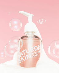 Saturday Skin Hydrating Gentle Facial Gel Cleanser Makeup Remover Sensitive Skin Face Wash Antioxidant Vitamin Brightening Smoothing | Korean Skin Care CICA Acai Berry Oats