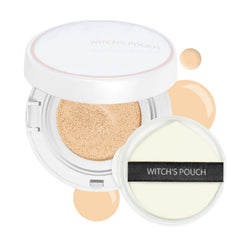 Witch’s Pouch Korean Serum Skin Cushion Foundation, Flawless Coverage Korean Foundation Makeup, Long-Lasting & Moisturizing Foundation Cushion, UV Protection Korean Makeup Products (21 Light Beige)