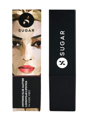 SUGAR Cosmetics Nothing Else Matter Longwear Lipstick With Premium Matte Finish - 05 Coral Dilemma (Bright Orange Red) Matte Finish, Water-Resistant, Longlasting, Paraben Free